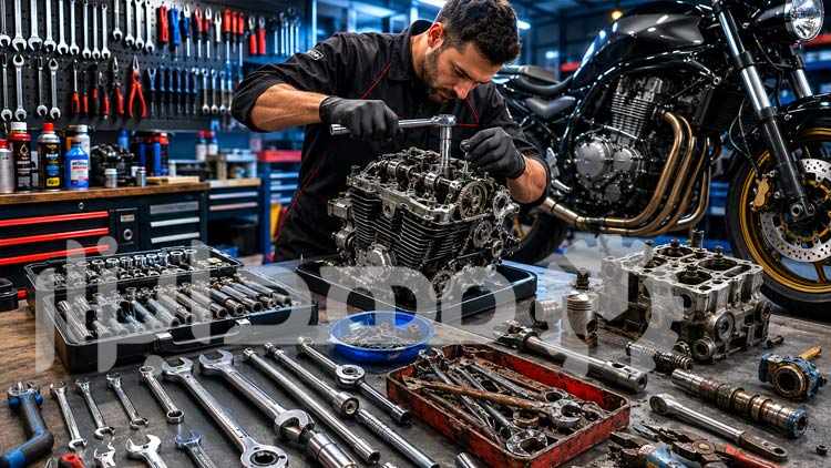 لیست تجهیزات مورد نیاز برای تعمیر موتور سیکلت